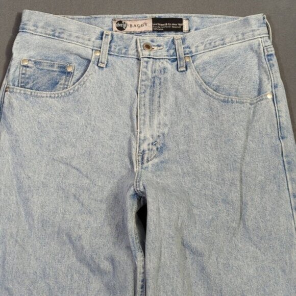 Levi's Jeans Men's 31x32 Fits 32x27 Blue Silvertab Baggy Jeans Cut Hems - Picture 5 of 13